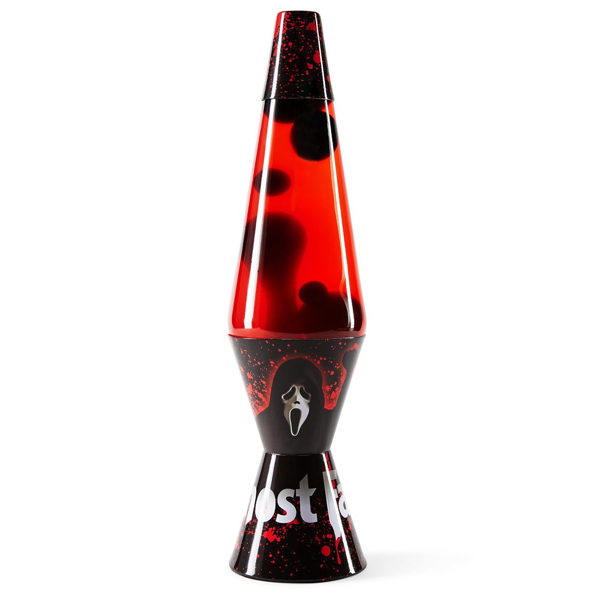 Ghost Face 14.5 Inch Lava Lamp Black BLACK AND RED