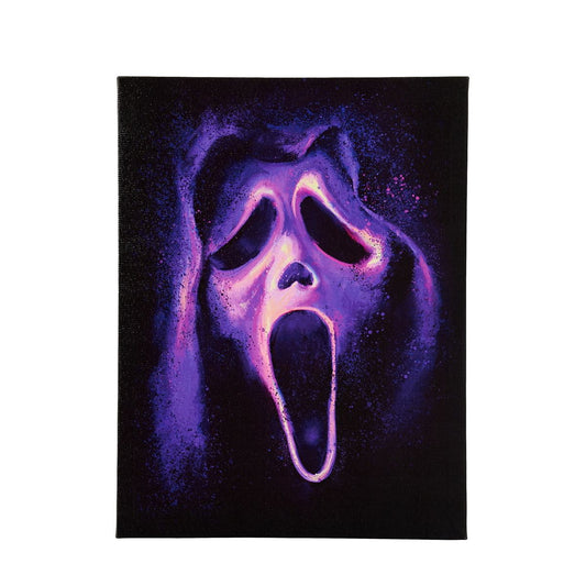 Ghost Face Mask Canvas BLACK AND PURPLE