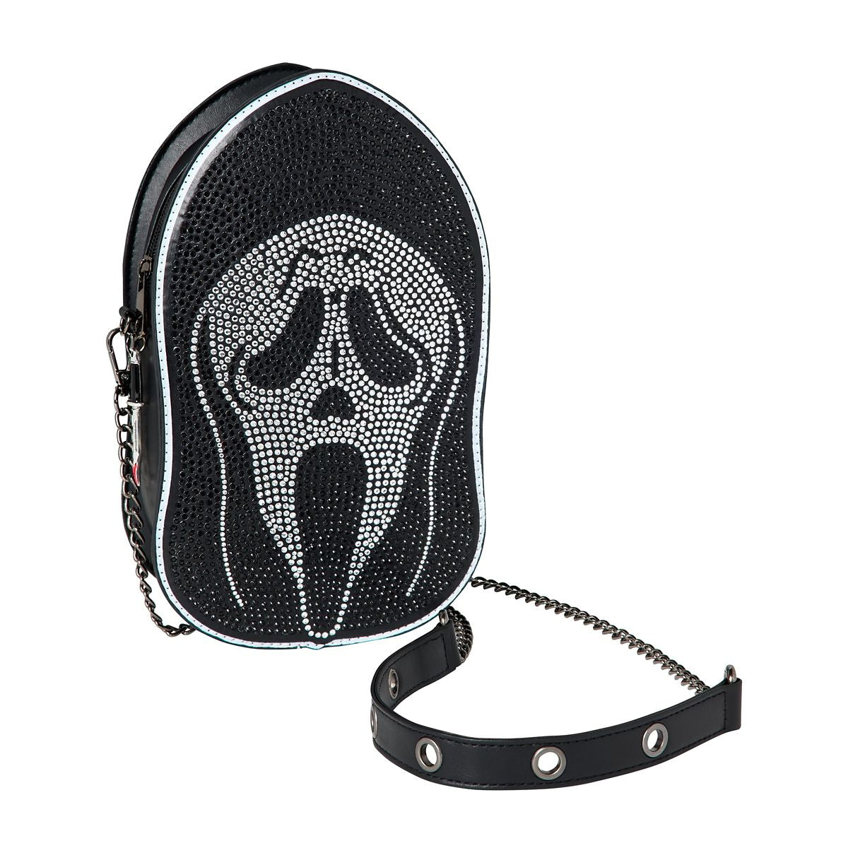 Ghost Face -  Bling Crossbody Bag BLACK AND WHITE