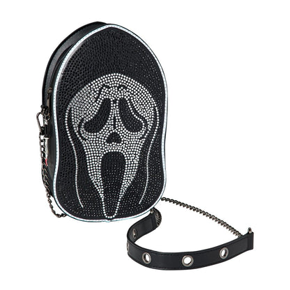Ghost Face -  Bling Crossbody Bag BLACK AND WHITE