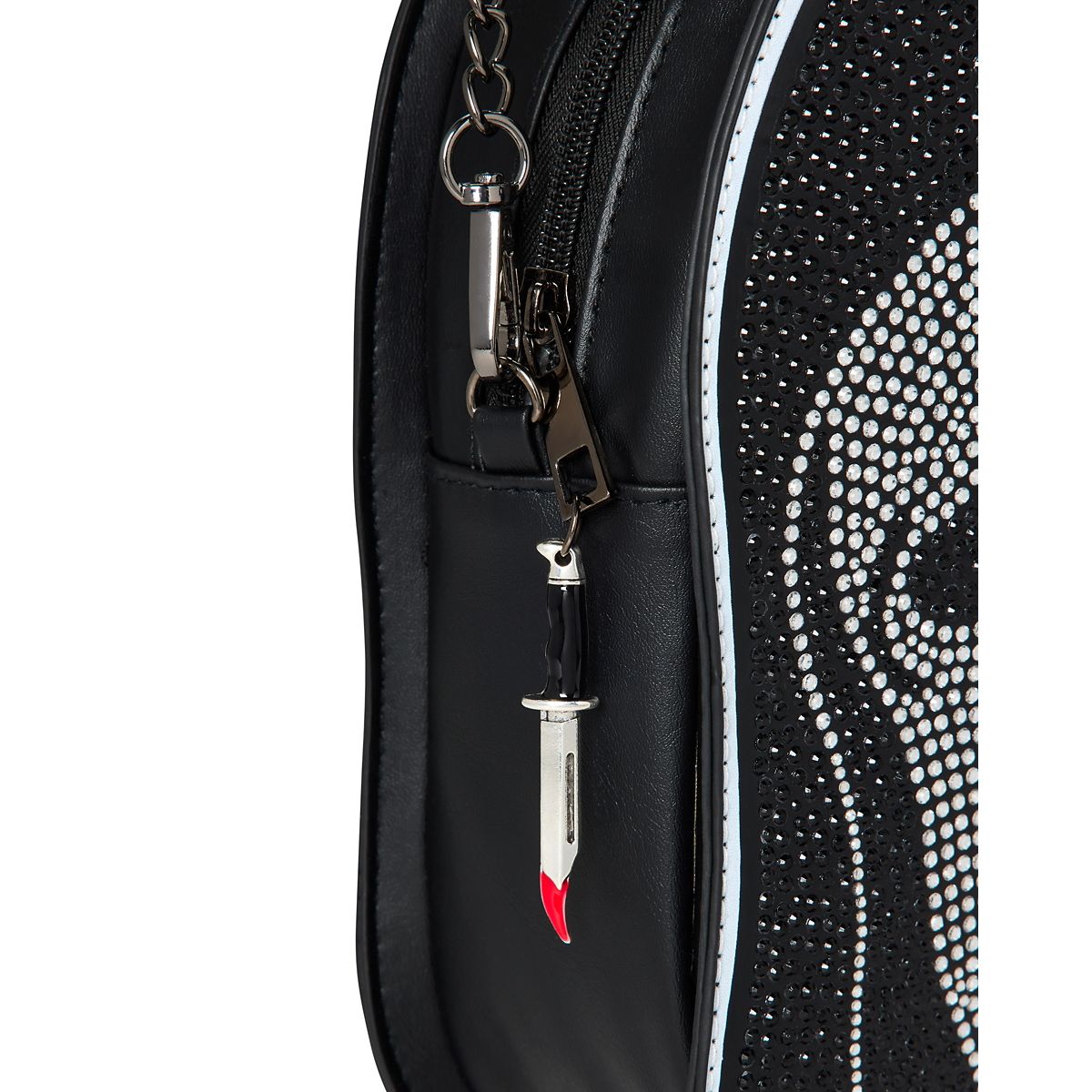 Ghost Face -  Bling Crossbody Bag BLACK AND WHITE
