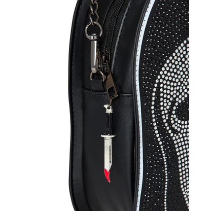 Ghost Face -  Bling Crossbody Bag BLACK AND WHITE