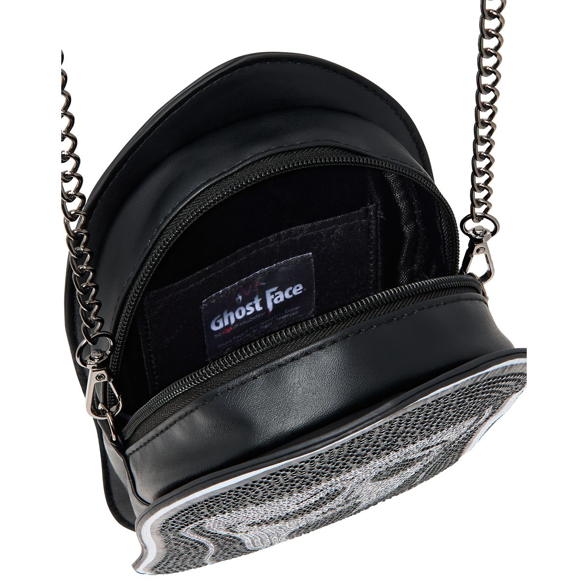 Ghost Face -  Bling Crossbody Bag BLACK AND WHITE