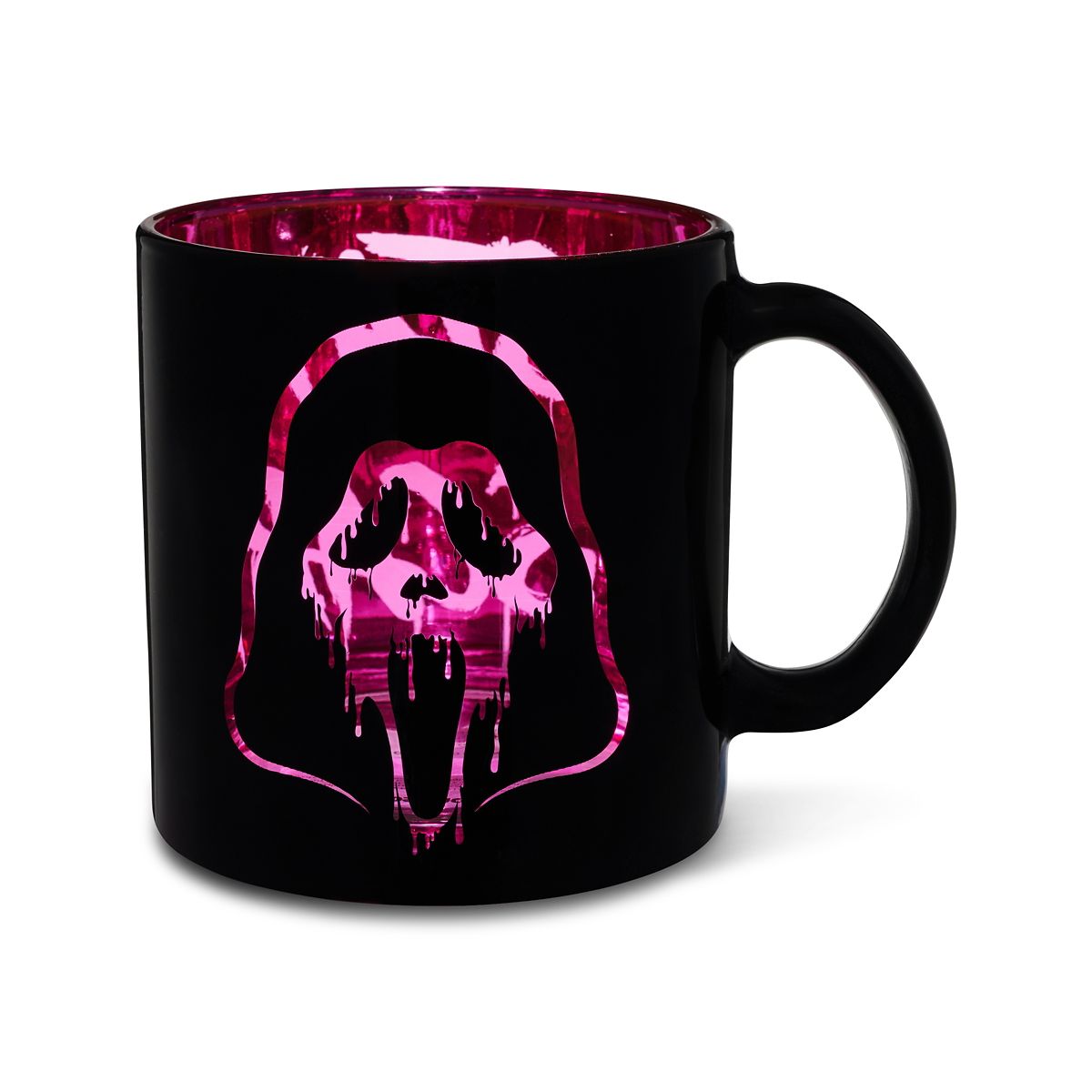 Ghost Face Stay Scary Coffee Mug - 20 oz. BLACK AND PINK