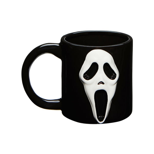 Ghost Face Molded Coffee Mug - 16 oz. BLACK
