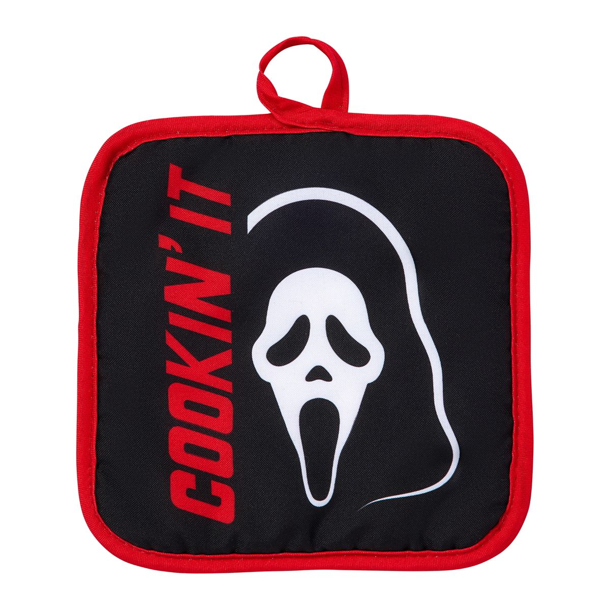 Ghost Face Oven Mitt and Pot Holder Set RED/WHITE/BLACK