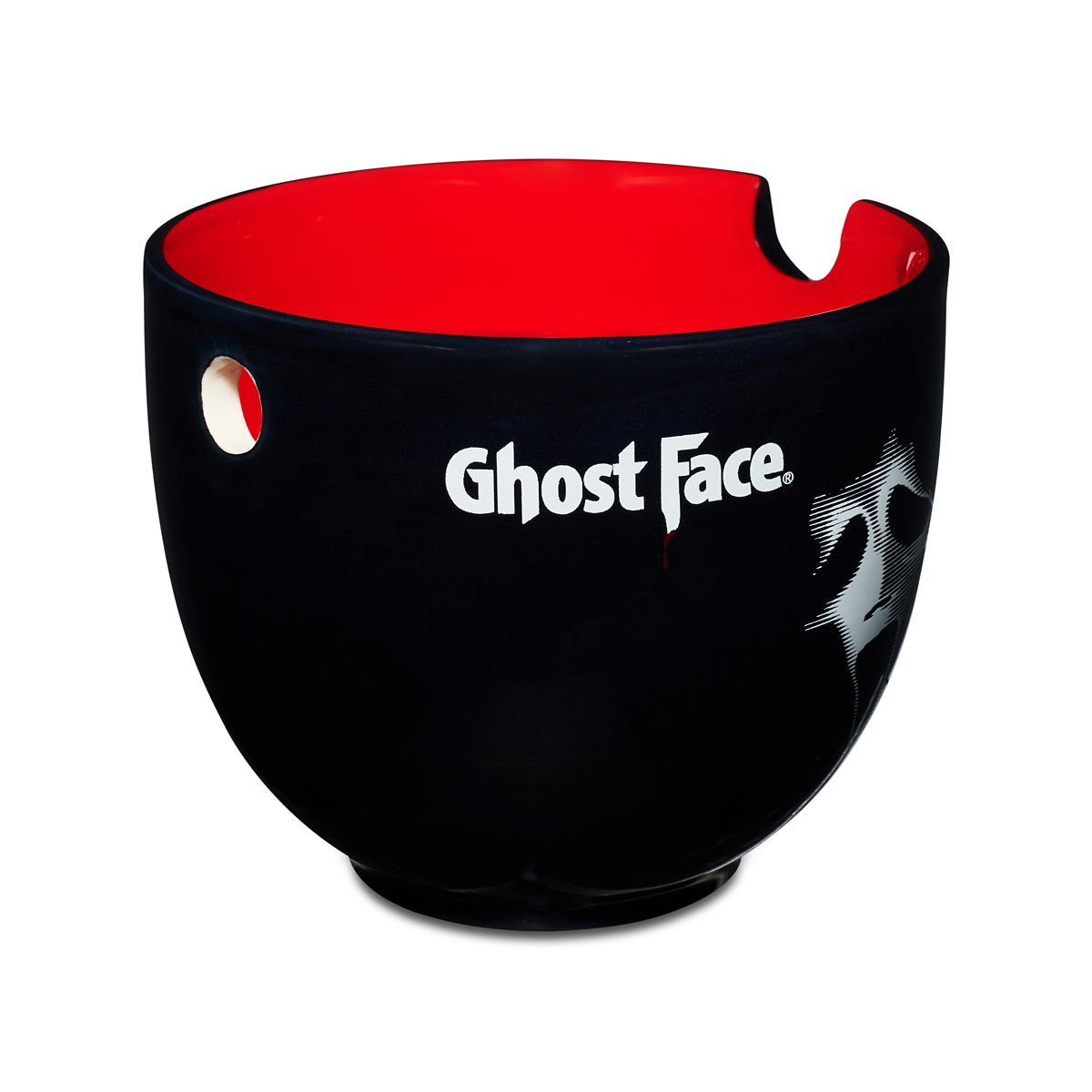 Ghost Face Bowl with Chopsticks - 20 oz. BLACK AND RED