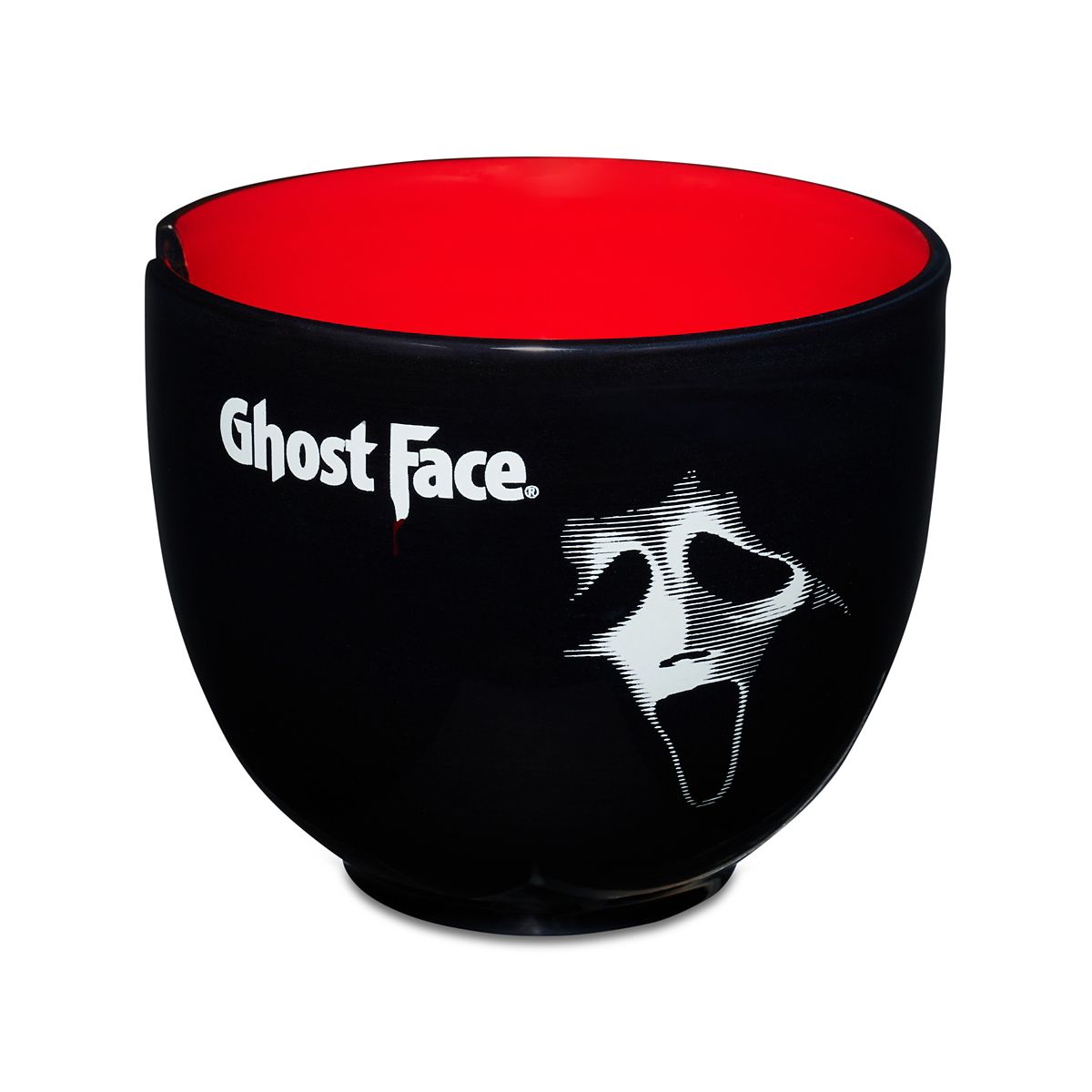 Ghost Face Bowl with Chopsticks - 20 oz. BLACK AND RED
