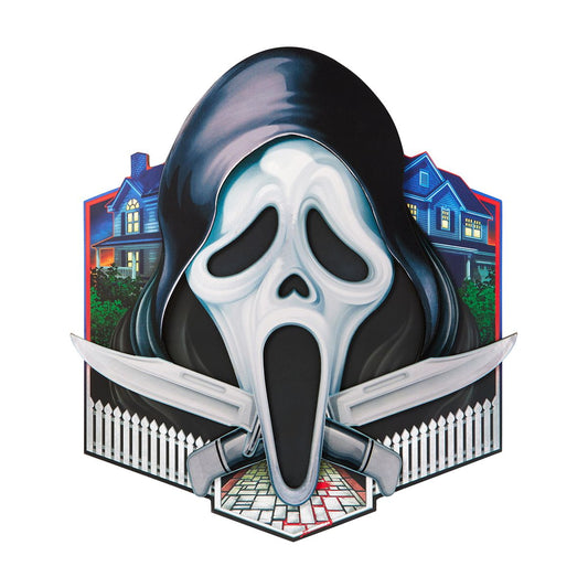 Ghost Face Fence Sign MULTI-COLOR