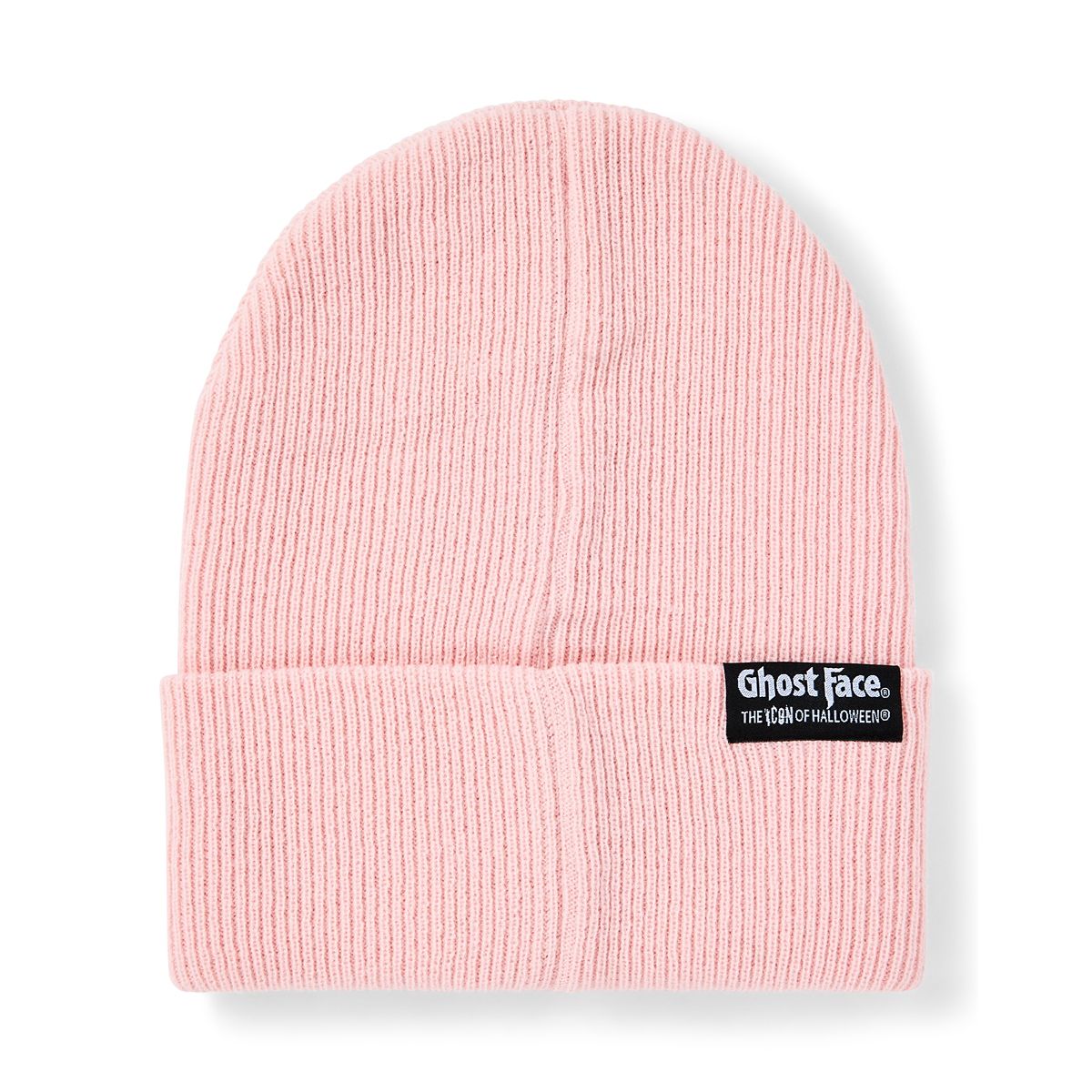 Pink Guess Who Cuff Beanie Hat - Ghost Face LIGHT PINK