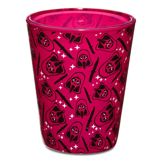 Pink Ghost Face Shot Glass - 2 oz. BLACK AND PINK