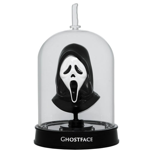 Ghost Face Light-Up Cloche BLACK AND PURPLE