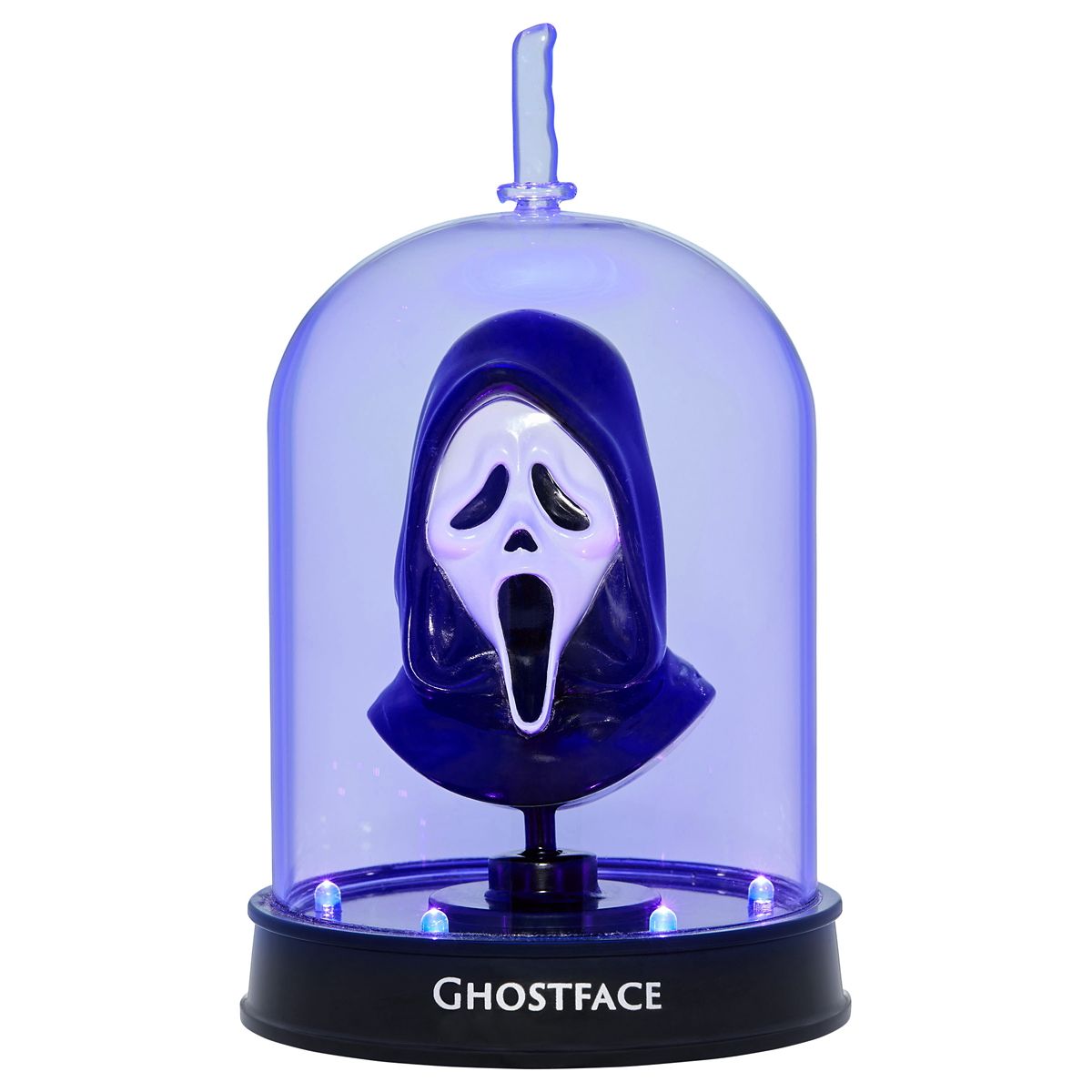 Ghost Face Light-Up Cloche BLACK AND PURPLE
