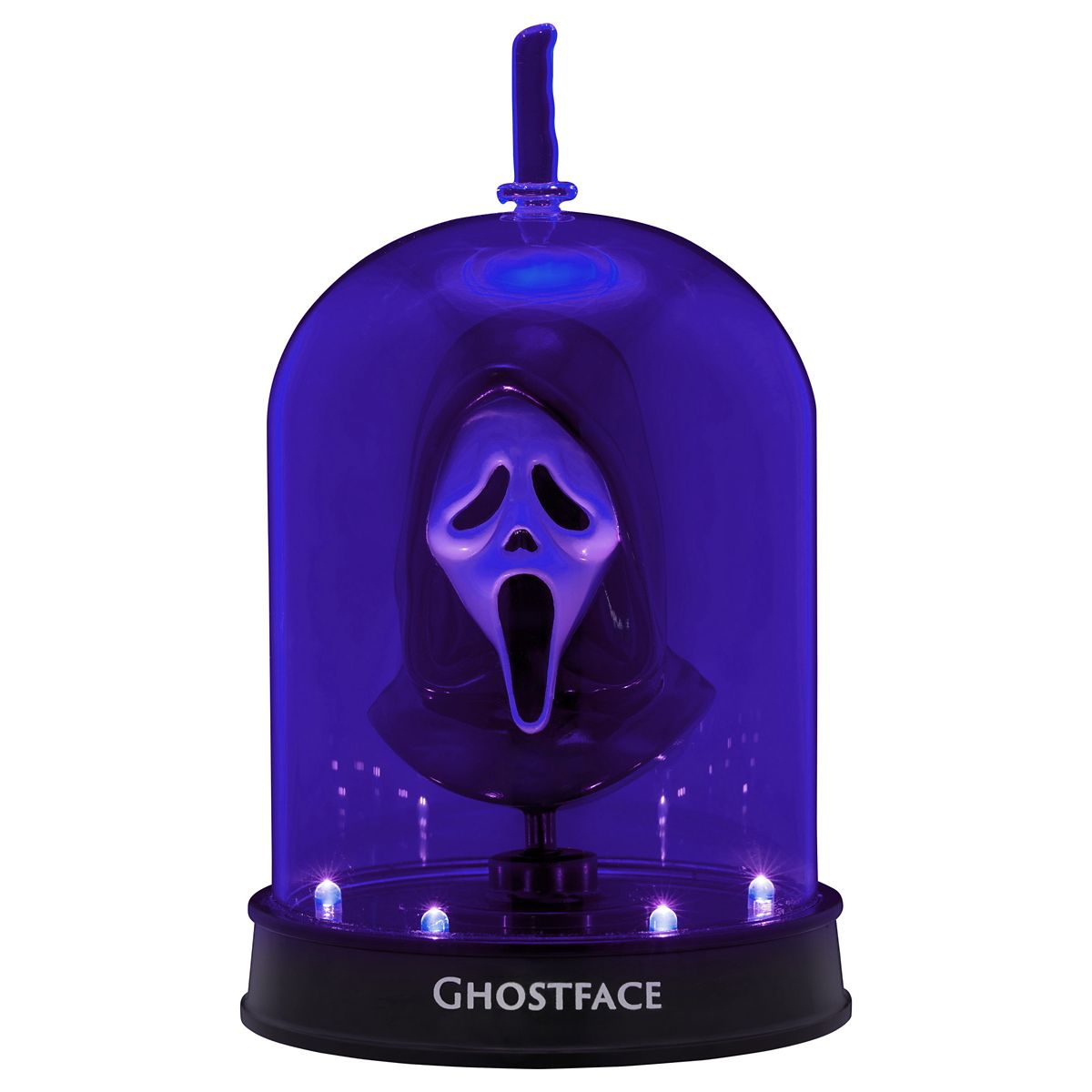 Ghost Face Light-Up Cloche BLACK AND PURPLE
