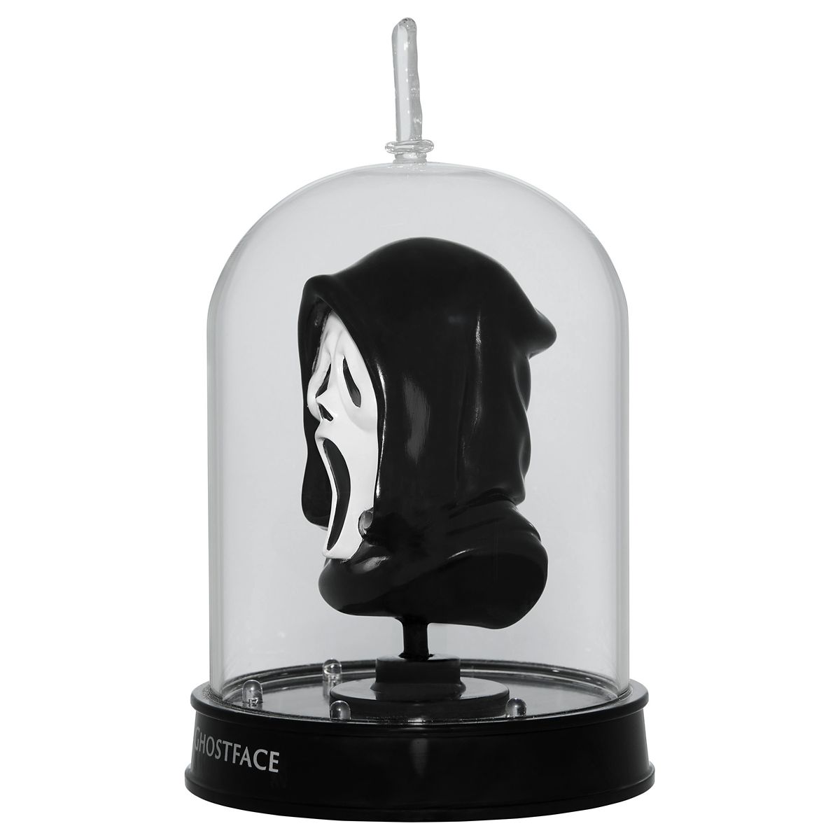 Ghost Face Light-Up Cloche BLACK AND PURPLE