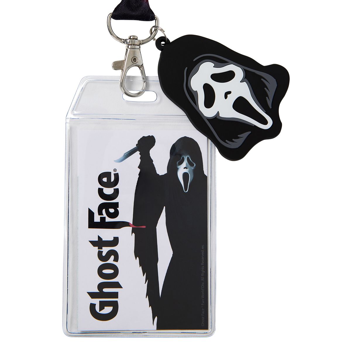 Ghost Face Lanyard BLACK AND RED
