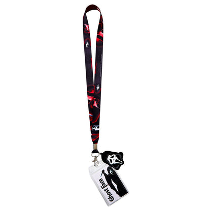 Ghost Face Lanyard BLACK AND RED