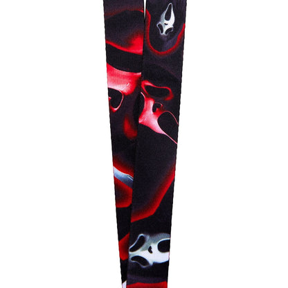 Ghost Face Lanyard BLACK AND RED