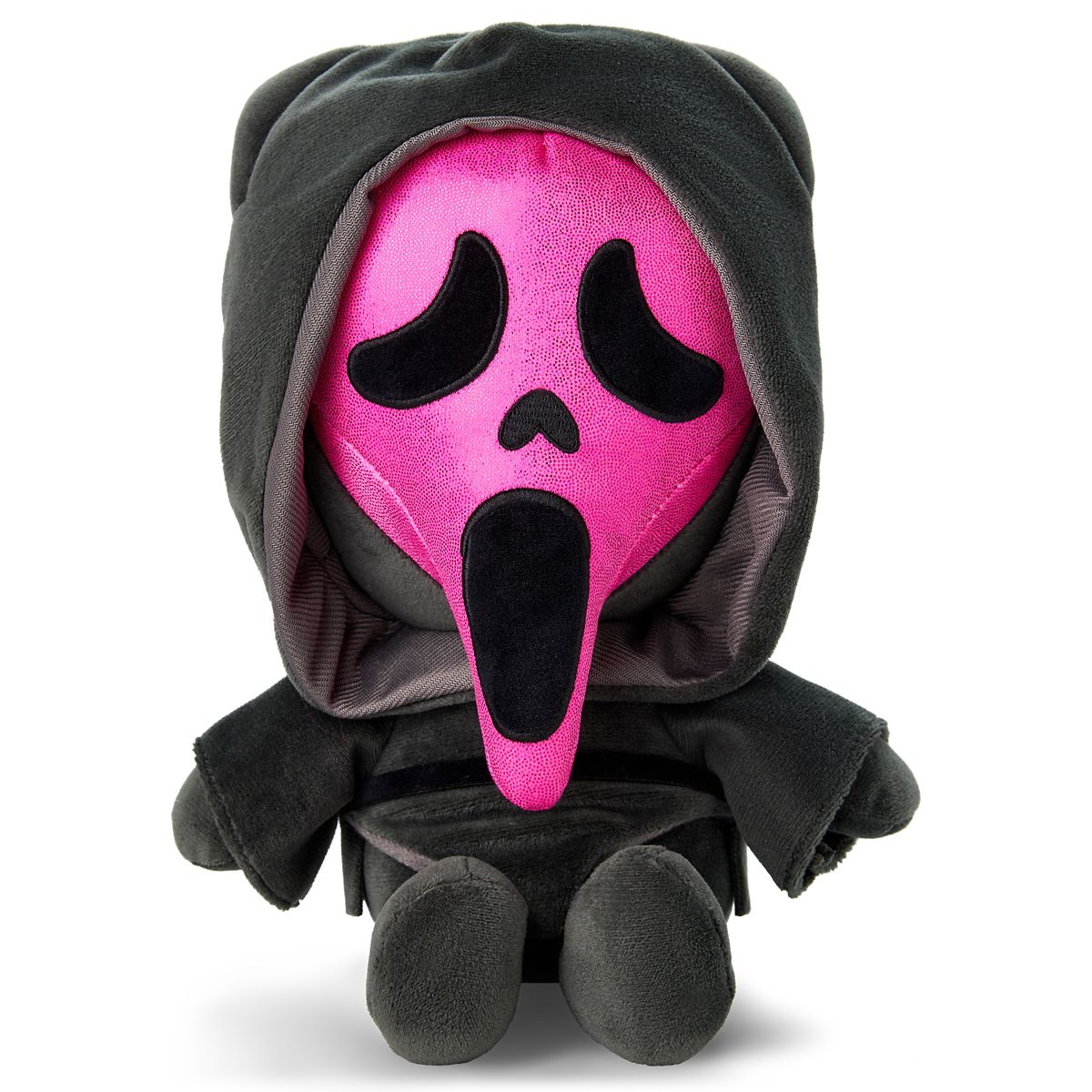 Ghost Face Pink Bling Plush BLACK AND PINK