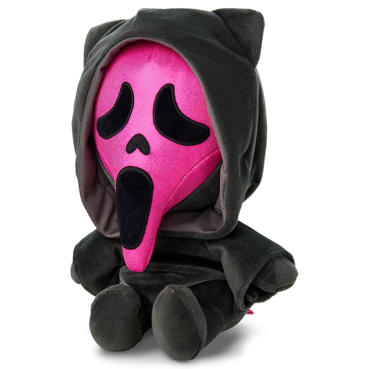 Ghost Face Pink Bling Plush BLACK AND PINK