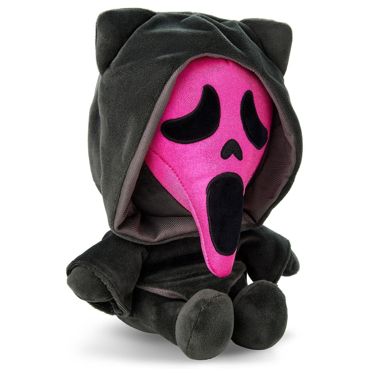 Ghost Face Pink Bling Plush BLACK AND PINK