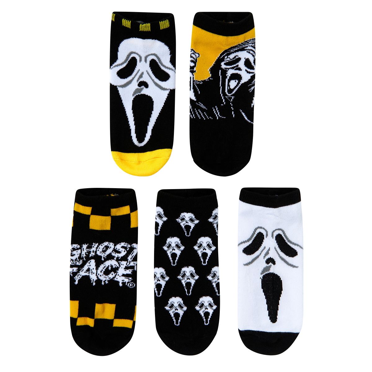 Ghost Face No Show Socks - 5 Pack MULTI-COLOR
