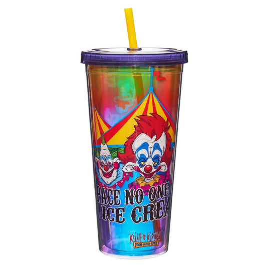 Killer Klowns from Outer Space Cup with Straw - 20 oz. MULTI-COLOR