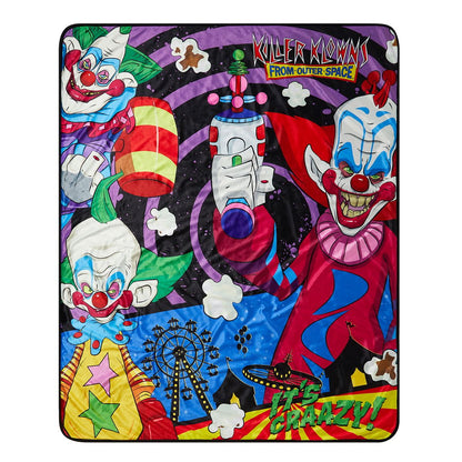 Killer Klowns from Outer Space Sherpa Fleece Blanket MULTI-COLOR