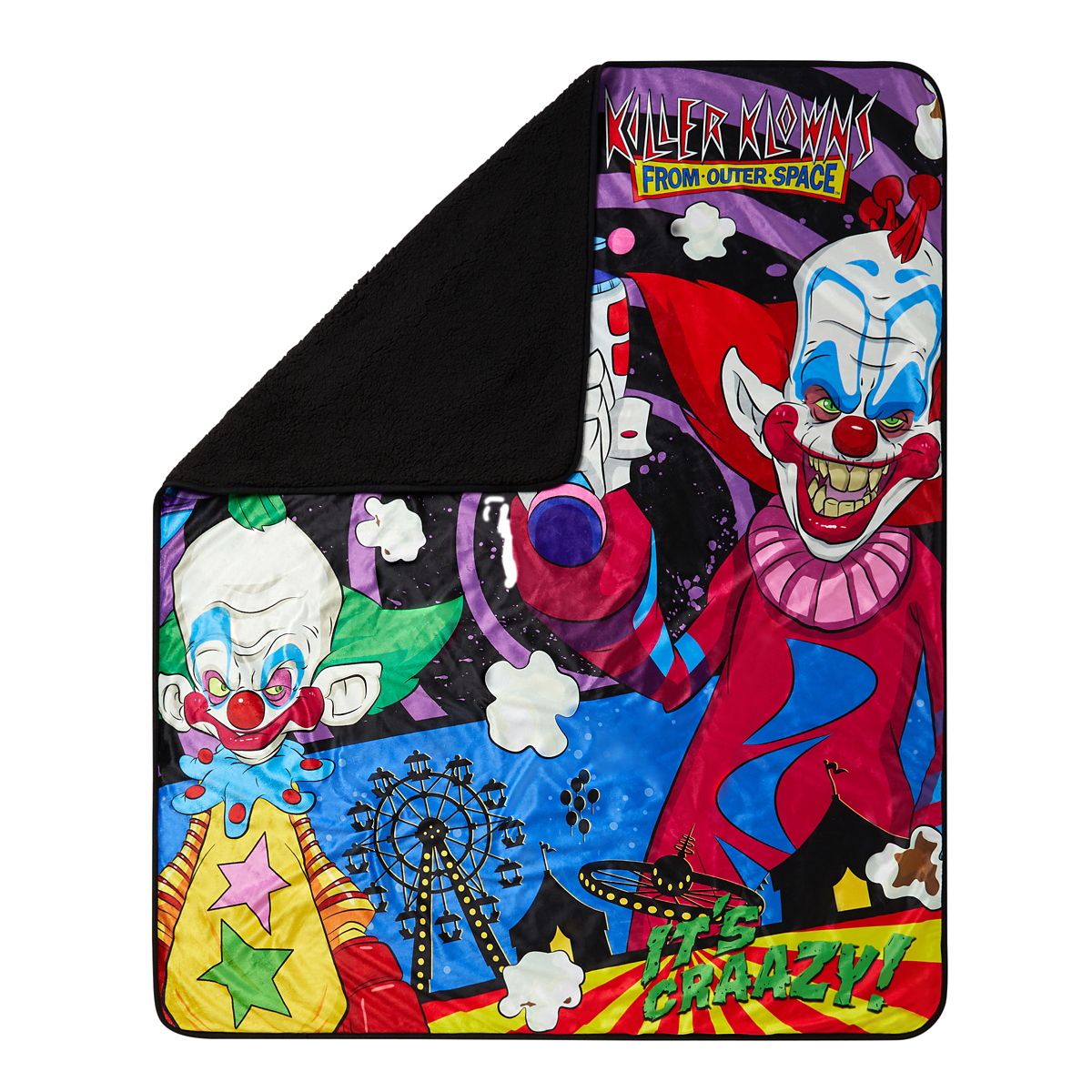 Killer Klowns from Outer Space Sherpa Fleece Blanket MULTI-COLOR
