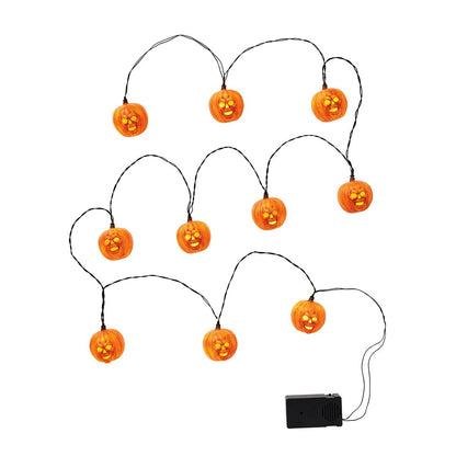 Orange Jack-o'-Lantern Skull String Lights - Halloween II MULTI-COLOR