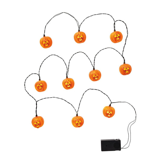 Orange Jack-o'-Lantern Skull String Lights - Halloween II MULTI-COLOR