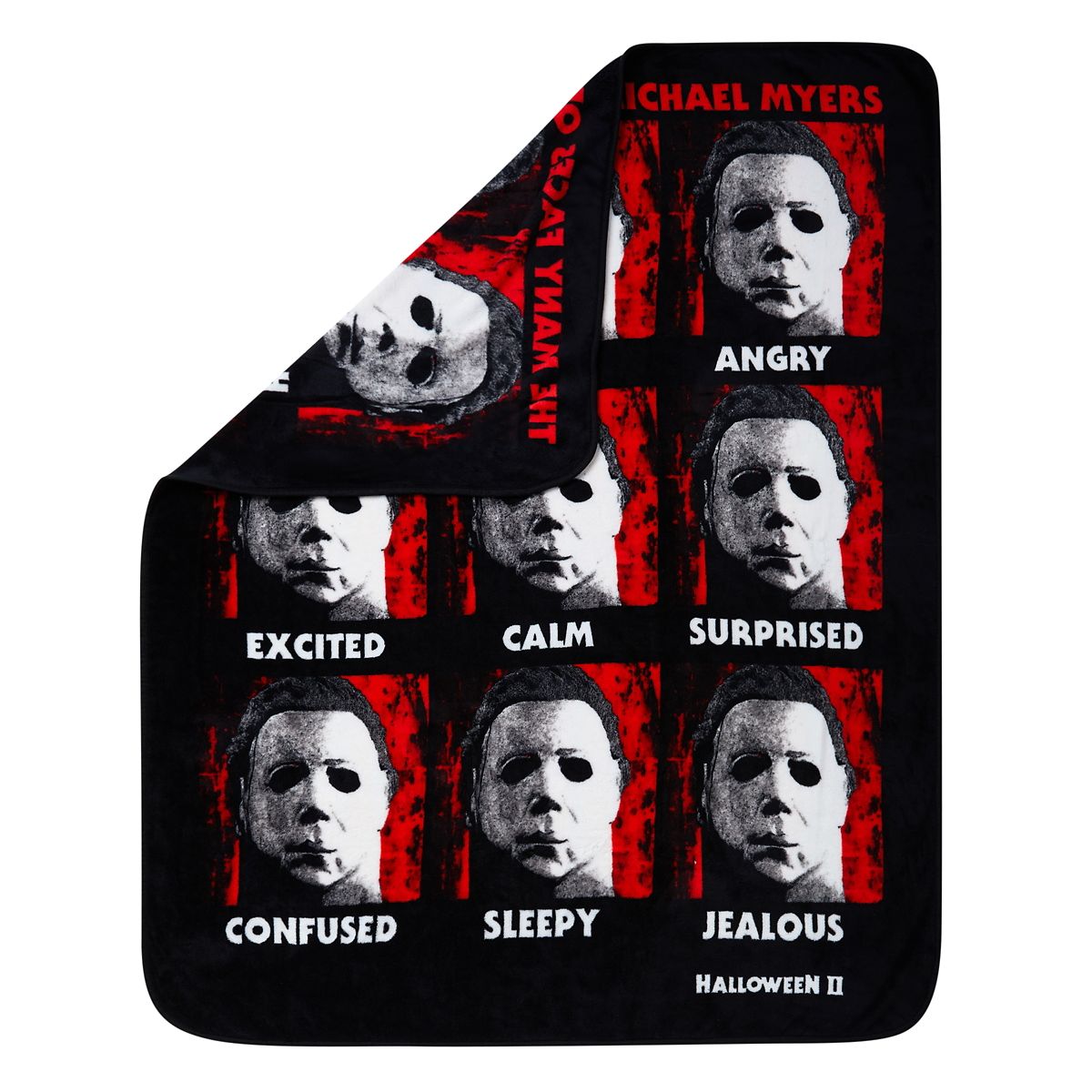 Faces of Michael Myers Fleece Blanket - Halloween MULTI-COLOR