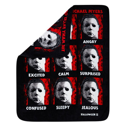 Faces of Michael Myers Fleece Blanket - Halloween MULTI-COLOR