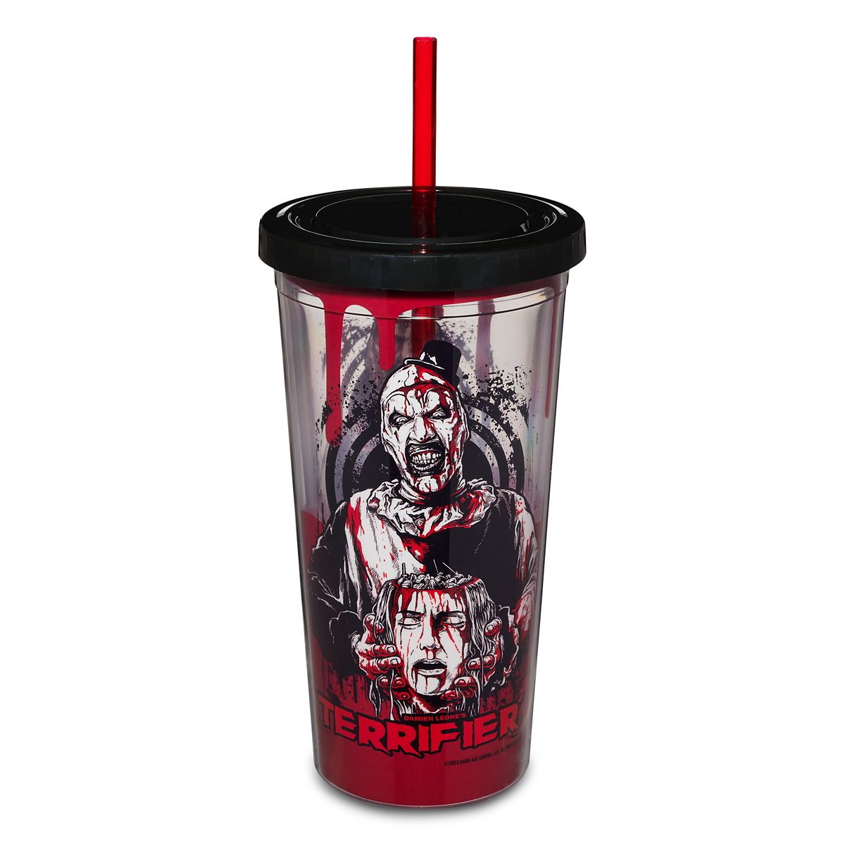 Art the Clown Cup with Straw 20 oz. - Terrifier RED/WHITE/BLACK