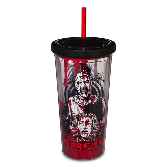 Art the Clown Cup with Straw 20 oz. - Terrifier RED/WHITE/BLACK