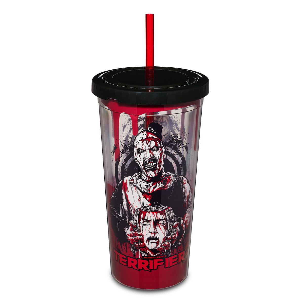 Art the Clown Cup with Straw 20 oz. - Terrifier RED/WHITE/BLACK
