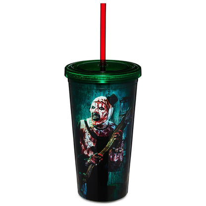 Art the Clown Holding Weapon Cup with Straw 20 oz. - Terrifier BLACK