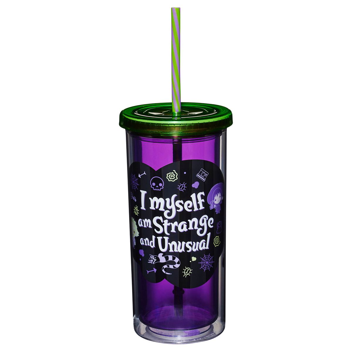 Beetlejuice Strange and Unusual Cup With Lid - 20 oz. MULTI-COLOR