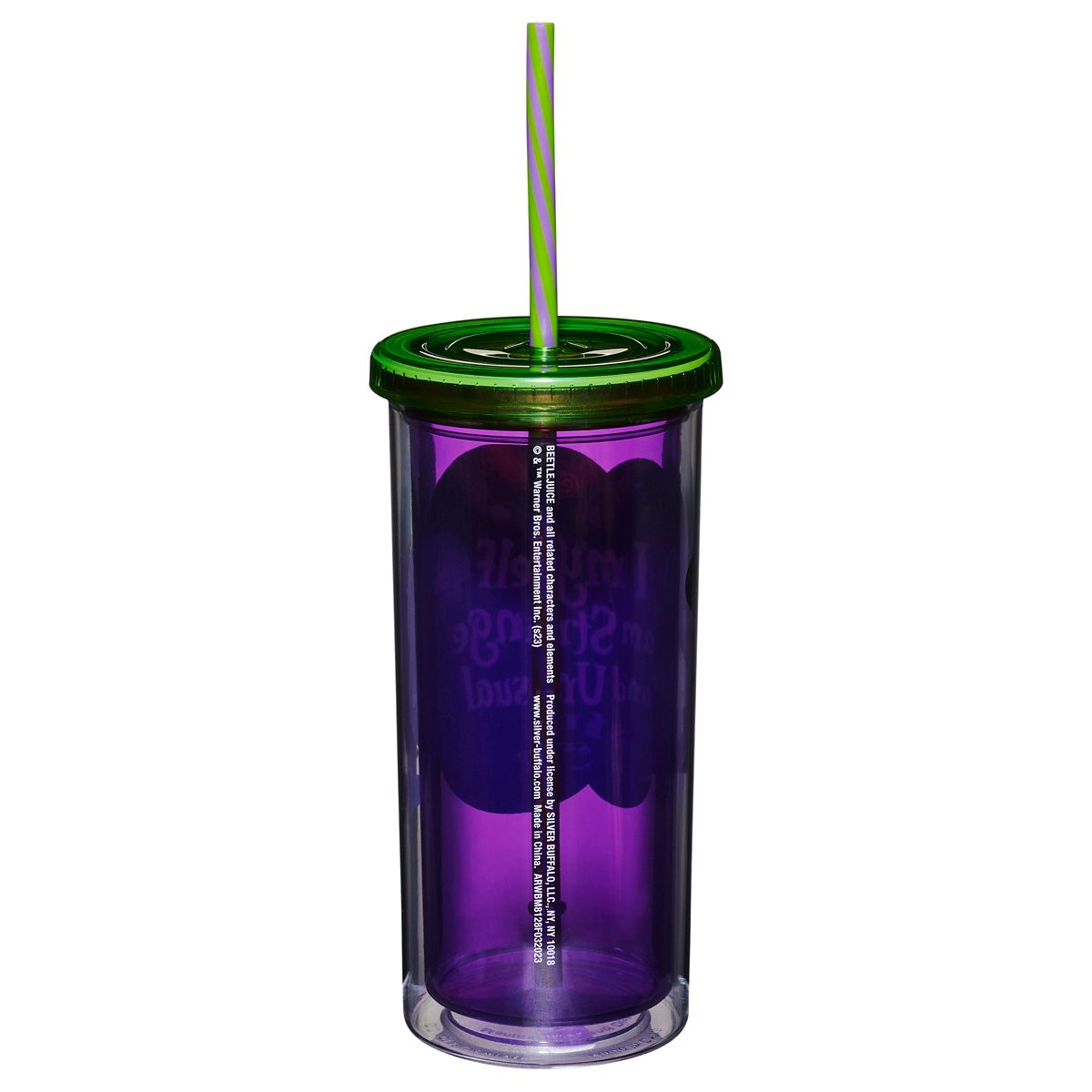 Beetlejuice Strange and Unusual Cup With Lid - 20 oz. MULTI-COLOR