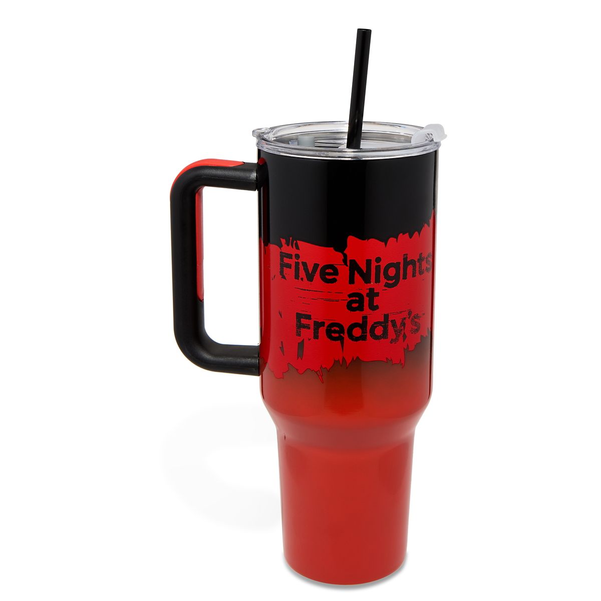 Freddy Fazbear Travel Tumbler with Straw 40 oz. - Five Nights at Freddy's BLACK AND RED