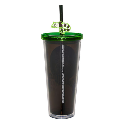 Beetlejuice Cup with Sandworm Straw Topper - 24 oz. GREEN