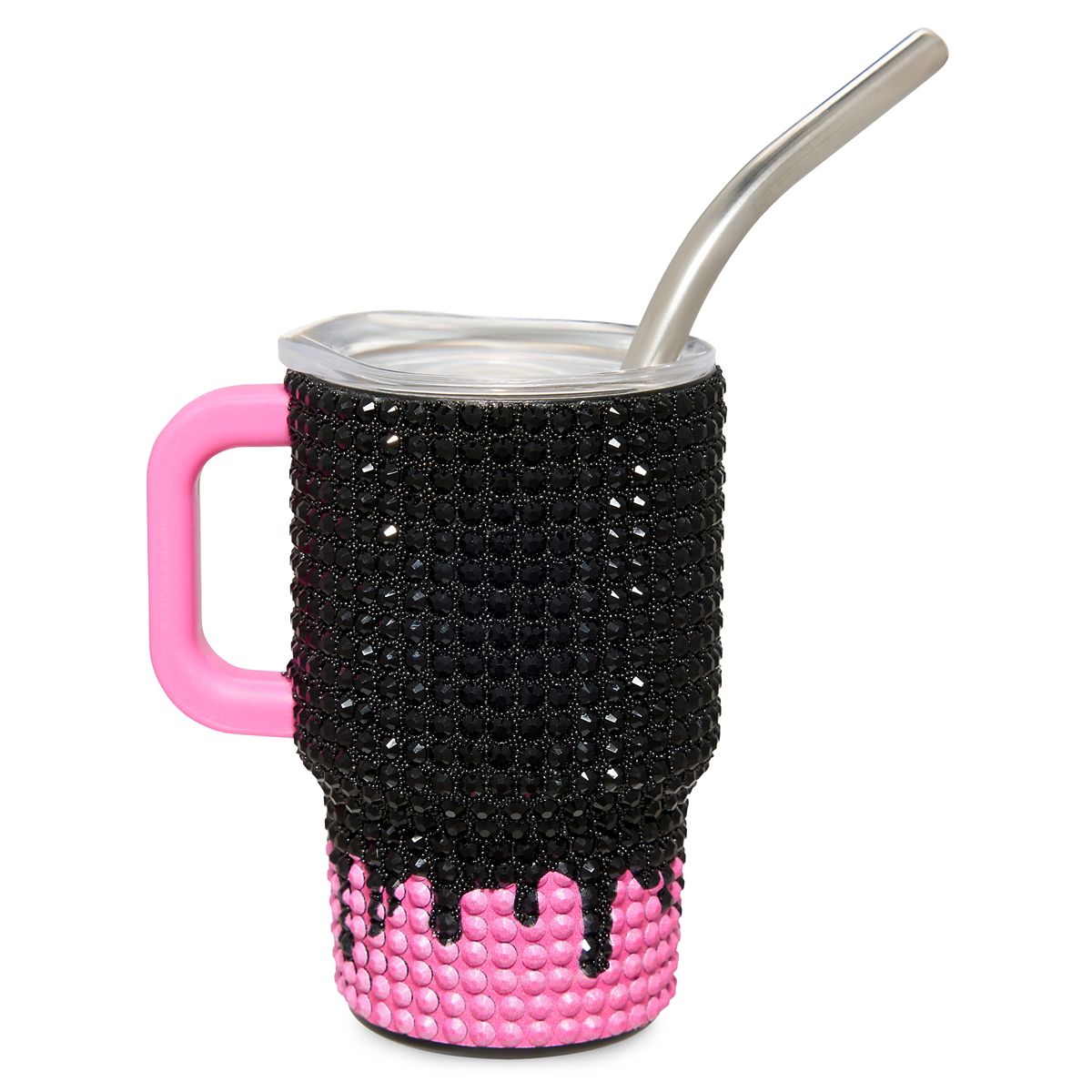 Ghost Face Rhinestone Mini Travel Tumbler with Straw - 3 oz. MULTI-COLOR