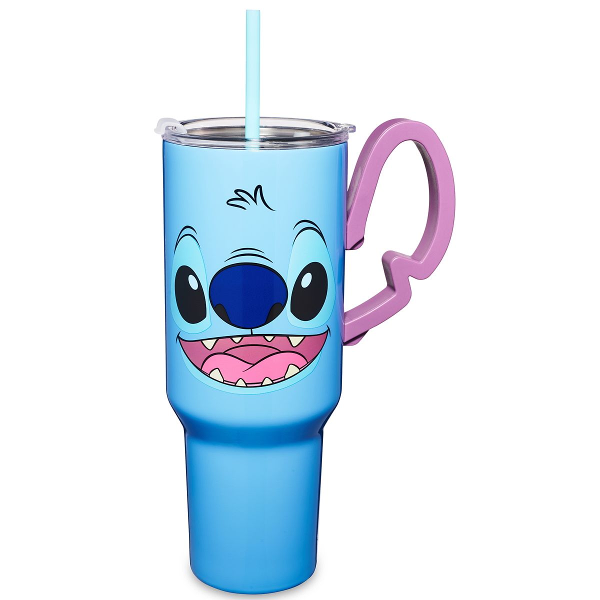 Stitch Ear Handle Travel Tumbler with Straw 40 oz. - Lilo & Stitch BLUE