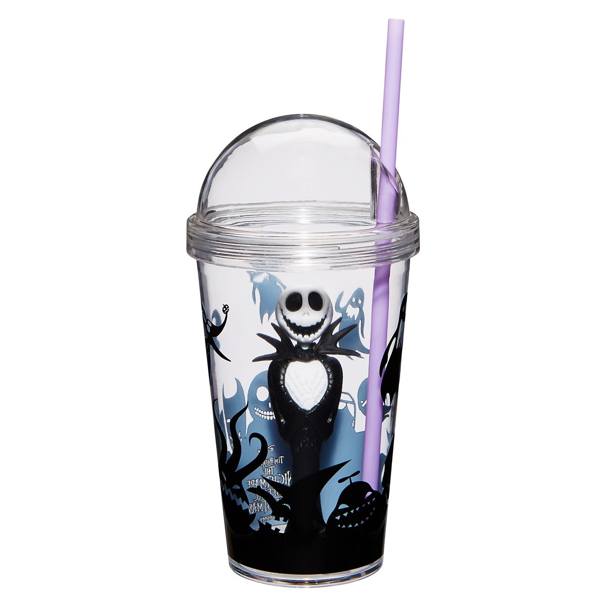 Jack Skellington Cup with Straw - Nightmare Before Christmas BLACK