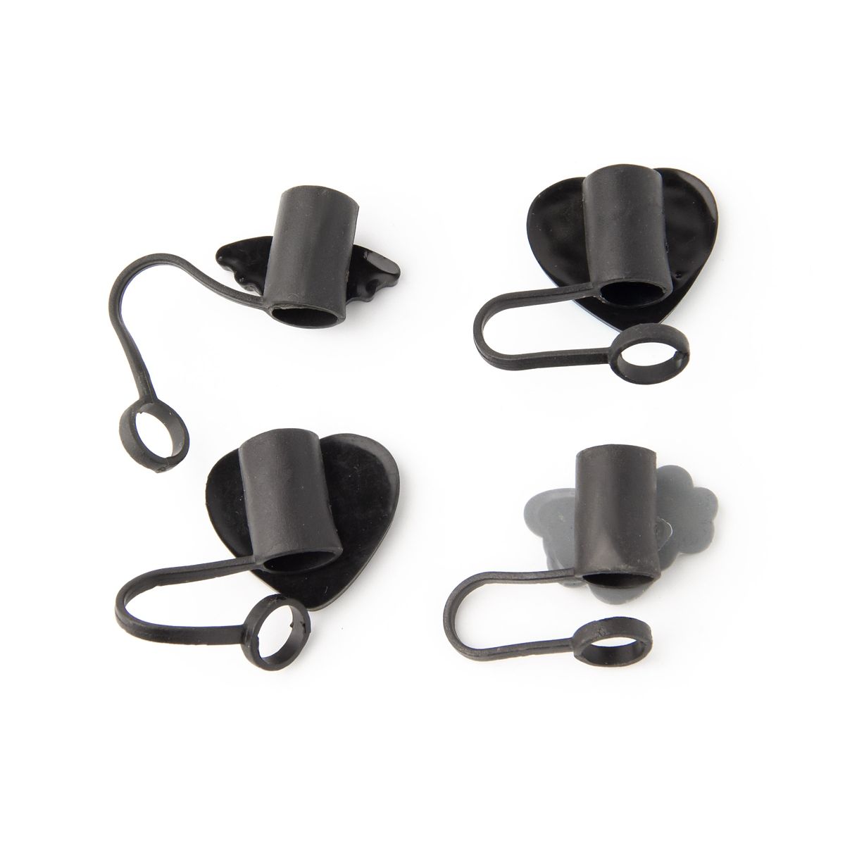 Multi-Pack Gothic Heart Straw Toppers - 4 Pack MULTI-COLOR