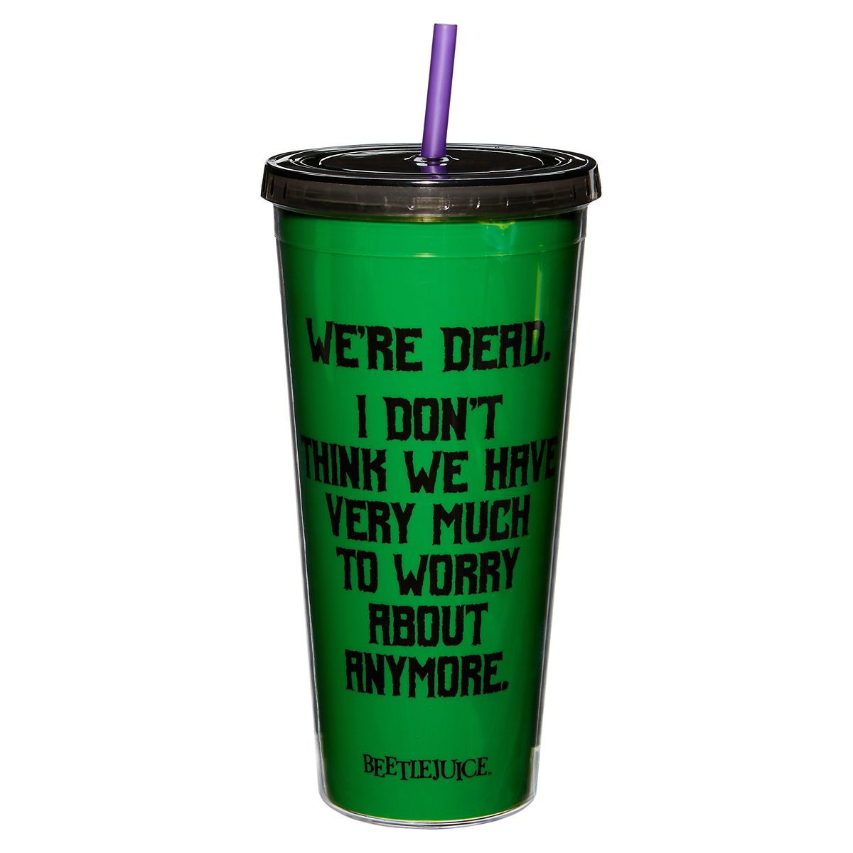 We're Dead Beetlejuice Cup with Straw MULTI-COLOR