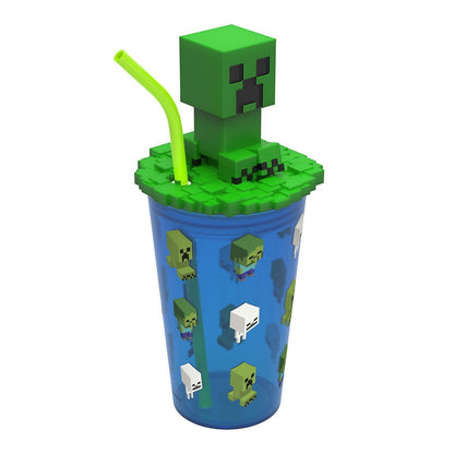 Minecraft Cup with Straw - 15 oz. MULTI-COLOR