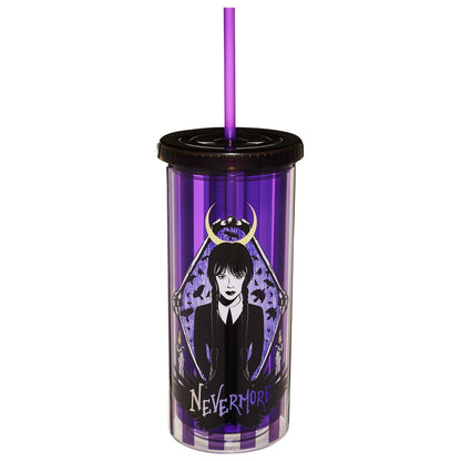 Wednesday Cup with Straw 20 oz. - The Addams Family BLACK / MULTI