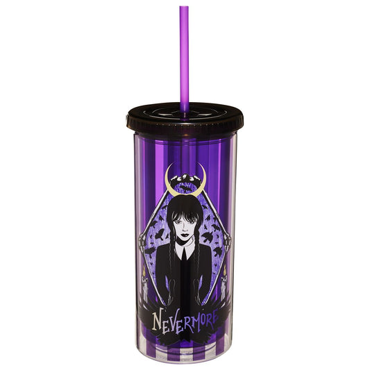 Wednesday Cup with Straw 20 oz. - The Addams Family BLACK / MULTI