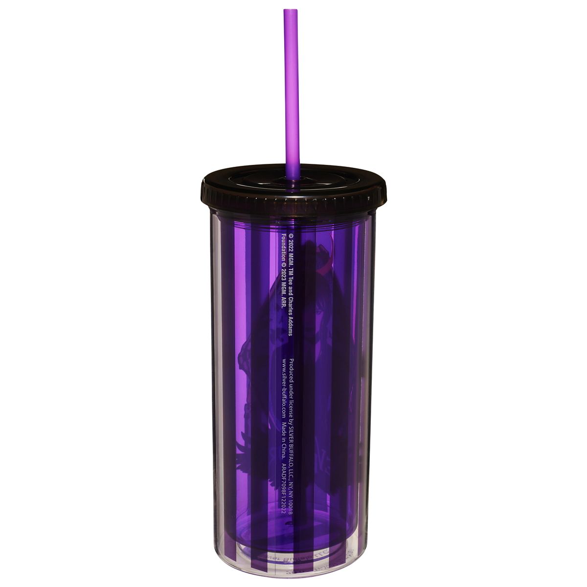 Wednesday Cup with Straw 20 oz. - The Addams Family BLACK / MULTI